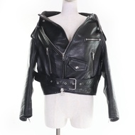 Excellent condition BALENCIAGA 446474 Swing top Leather Rider Jacket, Black, Size 34, Authentic, Wom