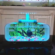 Aquarium Mini Full Set Dengan Pompa Dan Filter / Aquarium Akrilik / Aquarium Ikan Cupang / Aquarium