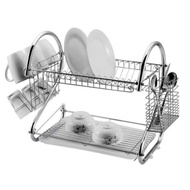 New Arrival 2 Layer Stainless Dish Drainer Rack Dish Rack Kitchen Organizer