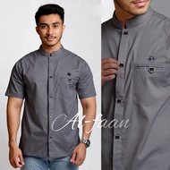 Koko Pendek Baju Koko Al-faan koko Lengan pendek kemko pria atasan muslim pria kemeja sporhem