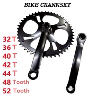 Bike Crankset 32/36/40/44/48/52T Single Speed Crank Folding Bike 165mm Crank Arm
