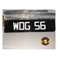 **White Crystal Car Number Plate/ FANCY KRYSTAL FONT NOMBOR PLATE KERETA  - 1 pc