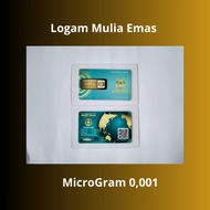 Souvenir Logam Mulia Emas Mini 24 Karat Microgram 0.001 Gram