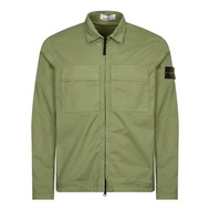 STONE ISLAND Supima Cotton Twill Stretch-TC Overshirt Sage Green