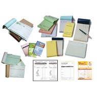 Custom Bill Book A4 / A5 (2ply, 3ply NCR) Customize Single Colour Receipt Book Buku Bil Buku Resit C