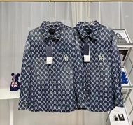 MLB 紐約洋基隊滿印NY字母牛仔襯衫