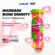 Lucktell Vitamin D3 K2 Fruit Gummies 5000IU Ga Mg Zn 5in1 D3K2 D3 Calcium Strong Bone Prevent Osteop