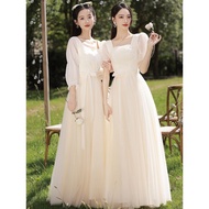 Bridesmaid Dress - Elegant Evening Gown in Champagne