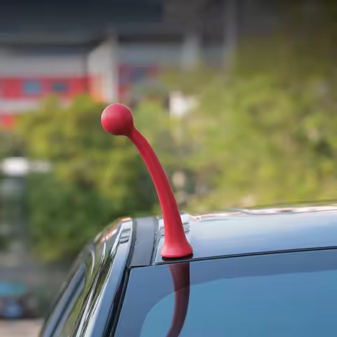 Creative Flexible Car Roof Antenna, Cute Devil Angle Sticker Paint-Safe Universal Decor Accessory Fo