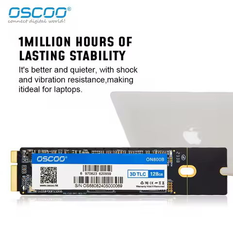 OSCOO Original SSD Hard Drive For 2012 Macbook Air A1465 A1466 & Macbook Pro A1425 A1398 3D TLC NAND