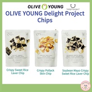 [OLIVE YOUNG]Delight Project Korean  Chips (Crispy Sweet Rice Laver Chips/Soybean Mayo Crispy Lotus Root Chips/Soybean Mayo Crispy Sweet Rice Laver Chips)