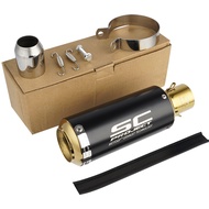 sc project ท่อsc ปลายท่อsc ปลายท่อ2นิ้ว ท่อแต่ง สแตนเลส เหมาะสำหรับรถจักรยานยนต์ทุกรุ่น msx/xmax/r15