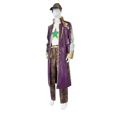 2026 JoJo's Bizarre Adventure Kujo Jotaro Stardust Crusaders Cosplay Costume Coat Pants Hat Suit Man