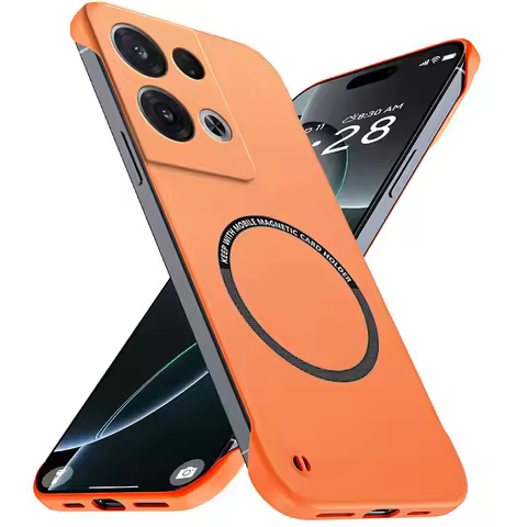 Magnetic Slim for OPPO Reno8 Pro Plus Reno 8 Frameless Phone Cases Matte Anti-Scratch Hard PC Cover 