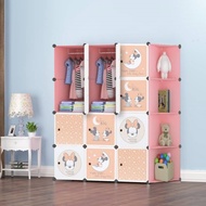BABY MINNIE 12 cube corner DIY Multipurpose Wardrobe Cabinet Clothes Storage Almari Rak Baju Budak