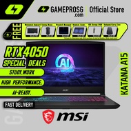 MSI Katana A15 AI Gaming Laptop — Sharp Combat Ready — RTX 4050 - 15.6" 144Hz - Ryzen 7 - 16GB - 1TB