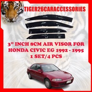 HONDA CIVIC EG 1992 1993 1994 1995 Door Visor 3” INCH 8CM Air Press Visor Window Wind Deflector