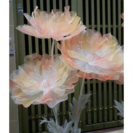 Giant chiffon flower pillar, giant decorative flower tree