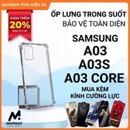 Samsung A03, A03s, A03 Core MAPMAP smooth transparent case | SS galaxy flexible phone case protects 