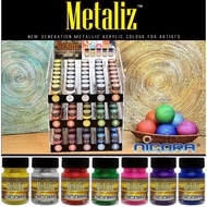 NICORA METALIZ PAINT Metallic Acrylic Paint 30g Art DIY Painting Art Supply