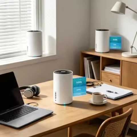 Furniture Tri-Band WiFi 6E Mesh System - Wi-Fi up to 7200 Sq.Ft, Replaces WiFi Router and Extender, 