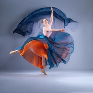 Double Layer 720 Degree Large Swing Skirt Xinjiang Dance Practice Skirt Classical Dance Modern Dance