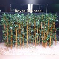 a✔qm pohon hias plastik tinggi 1m/bambu hias plastik partisi bambu