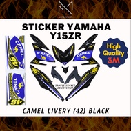 YAMAHA Y15zr Coverset Sticker Stripe Camel Livery (42) 3M Premium Sticker Pelekat Kauver Motor