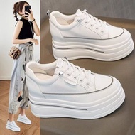 Sneakers with Thick Soles - 8cm Platform White Spring Shoe
