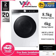 [Free Installation within Klang Valley Area] Samsung (8.5 kg Wash + 6 kg Dry) Front Load Washer Dryer WD85T534DBE/FQ WD85T534DBE with AI Ecobubble™ Washing Machine