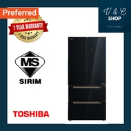 [Delivery By Seller Only KL]]TOSHIBA REFRIGERATOR 582L FRENCH DOOR PLASMA AC DUAL INVERTER FRIDGE GR-RF532WE-PGY-电冰箱