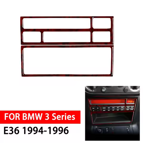Car Central Control Tuning Storage Panel Frame Decor Wood Grain Interior Accessories Stickers FOR BM