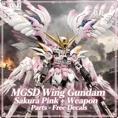 New MGSD Wing Zero Ew Snow White Cherry Blossom Pink Pre-Sprayed Version Assembly Model Kit Action F