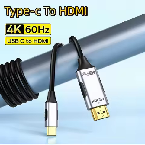 4K USB C to HDMI Cable Adapter 4K 60Hz USB Type C to HDMI Cable Thunderbolt 3 Compatible with MacBoo