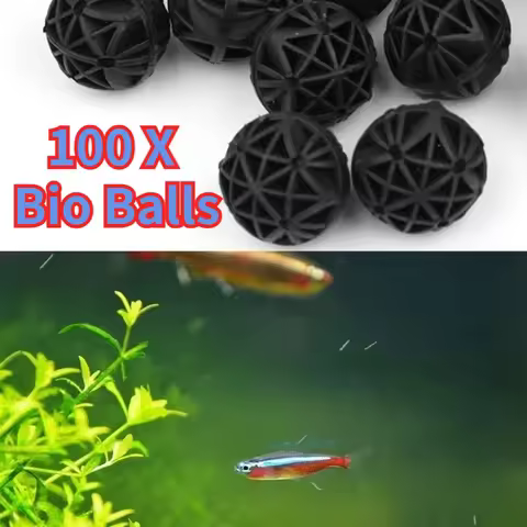 50/100Pcs Home Aquarium Pond Bio Balls 16mm Fish Tank Filter Media Marine Sum Water Treatment Qualit