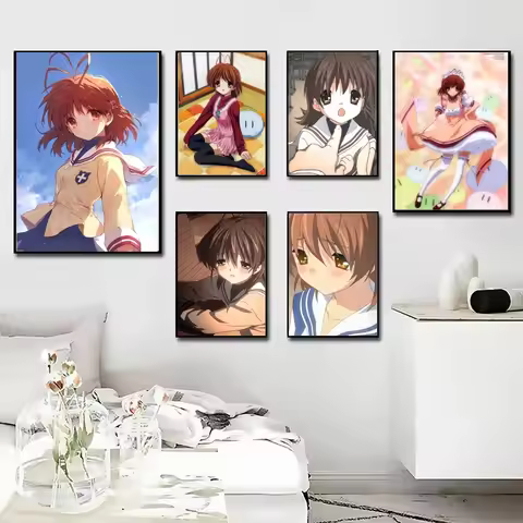 1pc Furukawa Nagisa Anime Clannad Poster Poster Art Print Bar Living Room Furniture Decor