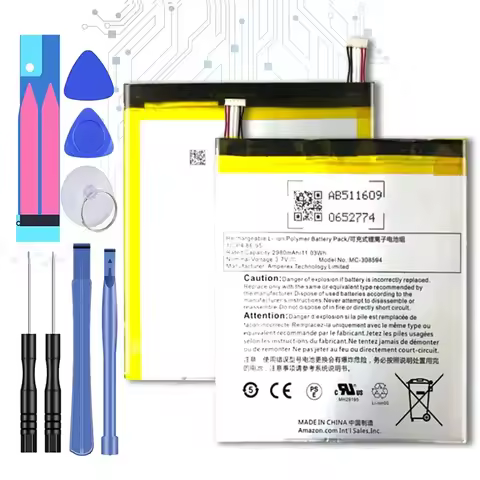 KiKiss Battery MC-308594 2980mah For Amazon Kindle Fire 7 5th Gen SV98LN Bateria