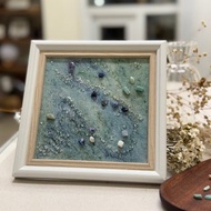 智慧的洪流 和諧粉彩x水晶排列畫 現代空間風水擺件