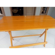 GERUSANBUPLAS Mahogany Folding Table 100x50x75 Cm Portable