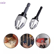 SAIA Drill Chuck Adapter, Hex Shank Hex / Round Shank Keyless Drill Chuck,  Alloy Mini Chuck for Min