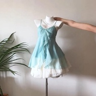 Seaside Mambo Women's Green Suspender Dress - Summer Fashion YY821