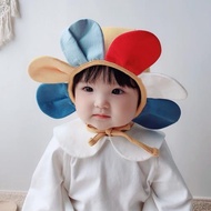 秋冬彩色太陽花男女寶寶嬰兒帽子