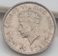 (1937)Hong Kong silver colour Ten Cents/Circulation coins /(1937)香港銀色一毫硬幣/喬治六世/首年發行/Ref..96