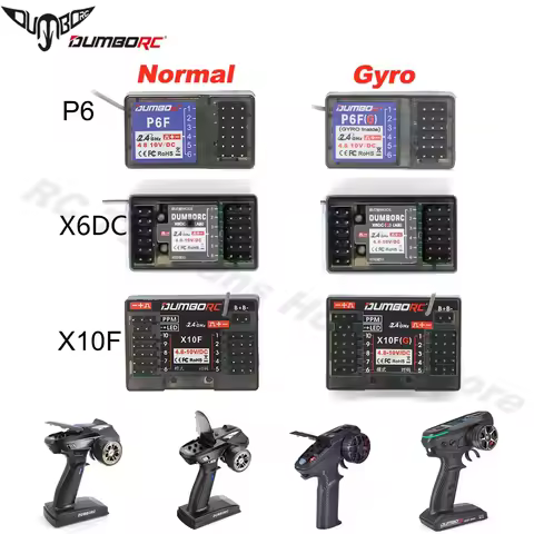 DUMBORC X10FG X6DC X6F P6F P6FG P4FMG MINI X10F 4CH 6CH 10CH Receiver 4.8-10V Voltage Return for Tra