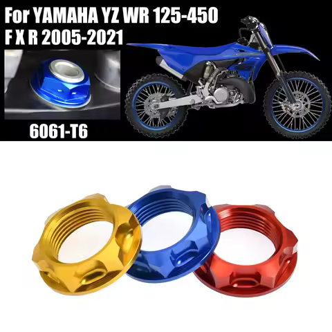 CNC Steering Stem Top Yoke Nut For Yamaha YZ250F YZ450F YZ125 YZ250 YZ400F YZ426F YZ125X YZ250X YZ25