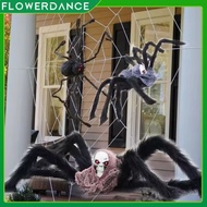 75cm Halloween Simulated Skull Spider Giant Black Spider Decor Haunted House Prop Indoor Outdoor Dec