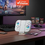 Aolion Joycon Handle Grip with RGB Charging Dock, Gaming Controller Bracket for Nintendo Switch Acce