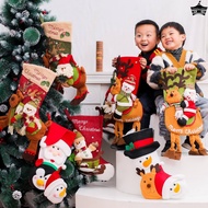 Christmas socks//// Christmas Sock Gift Bag Santa Claus Decoration Children Kindergarten Large Gift 
