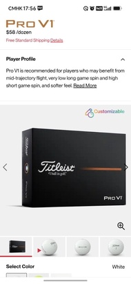 Titleist Pro V1 高爾夫球 (一打)i.e. 12 Balls