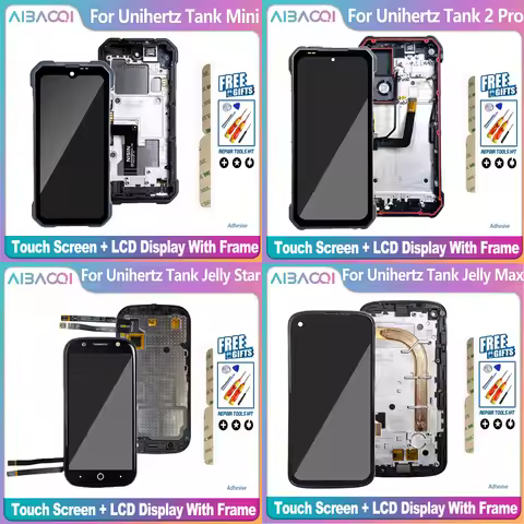 AiBaoQi Brand New LCD Display+Frame For Unihertz Tank 3 Tank Jelly Max Tank Jelly Star Tank 2 Pro Ta